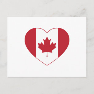 Canada Flag Heart Briefkaart