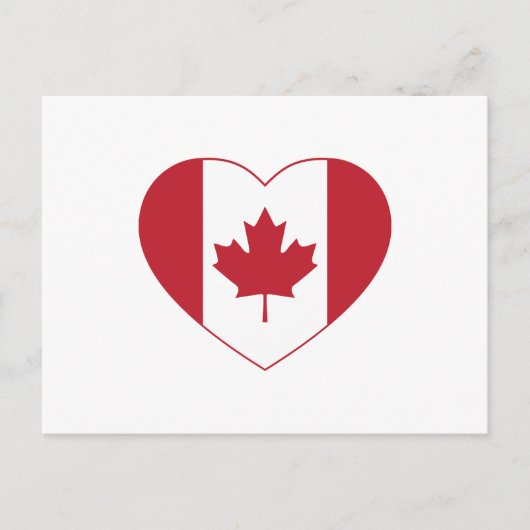 Canada Flag Heart Briefkaart (Voorkant)