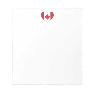 Canada Flag Heart Notitieblok