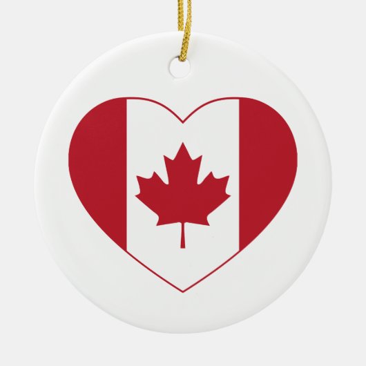 Canada Flag Heart Ornament (Voorkant)