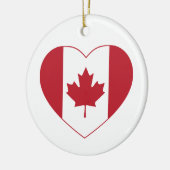 Canada Flag Heart Ornament (Links)