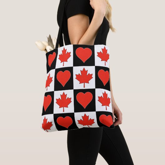 Canada Flag Heart Patriotic Canadian Pride Draagtas (Dichtbij)