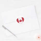 Canada Flag Heart Sticker (Envelop)