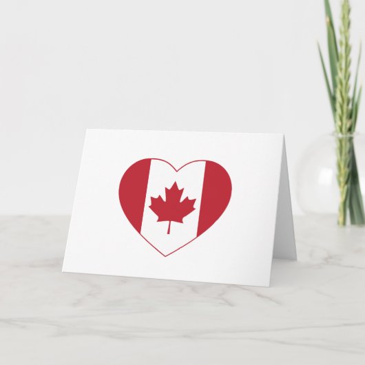 Canada Flag Heart Wenskaart Kaart (Voorkant)