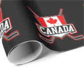 Canada Flag Hockey Logo Cadeaupapier (Rol Hoek)
