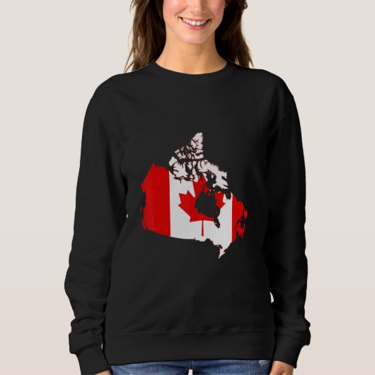 Canada flag in Canada outline Canada Trui (Voorkant)