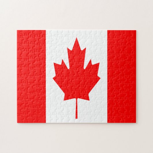 Canada Flag Jigzaag Puzzle Legpuzzel (Horizontaal)