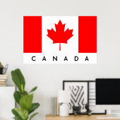 Canada Flag Kanada Flagge Poster (Thuiskantoor)