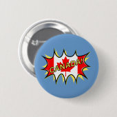 Canada Flag Kapow Comic Style Star Ronde Button 5,7 Cm (Voorkant /achterkant)