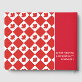 CANADA FLAG | Maple Leaf | Gepersonaliseerd | Cana Gastenboek (Achterkant)