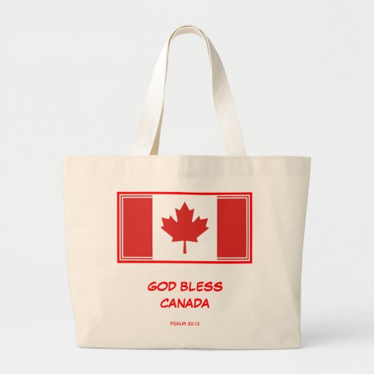 CANADA FLAG | Maple Leaf | God Bless | Canadees Grote Tote Bag (Voorkant)