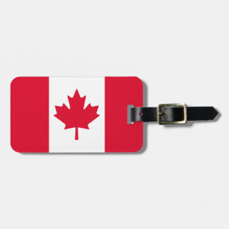 Canada Flag Maple Leaf Red White Canada Bagagelabel