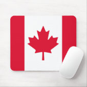Canada Flag Maple Leaf Red White Canada Muismat (Met muis)