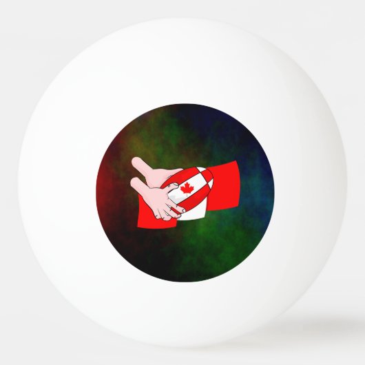 Canada Flag Maple leaf Rugby Ball (Voorkant)