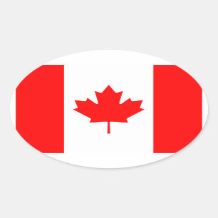 Canada Flag Oval Sticker