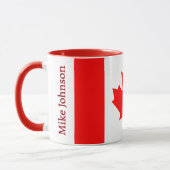 Canada Flag Patriotic Maple Leaf Personalized Mok (Links)