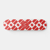 CANADA Flag Patriottic Custom MONOGRAM Skateboard (Horizontaal)