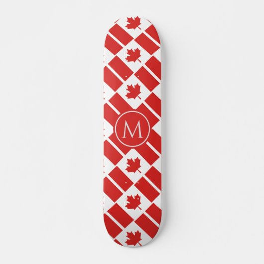 CANADA Flag Patriottic Custom MONOGRAM Skateboard (Voorkant)