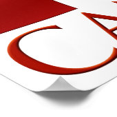 Canada Flag Poster Canada Flag Souvenir Art Print (Hoek)