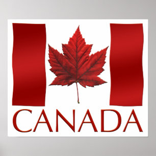 Canada Flag Poster Canada Flag Souvenir Art Print