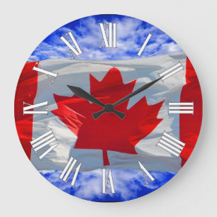 Canada Flag & Sky Proud Patriotic Wall Clock Grote Klok