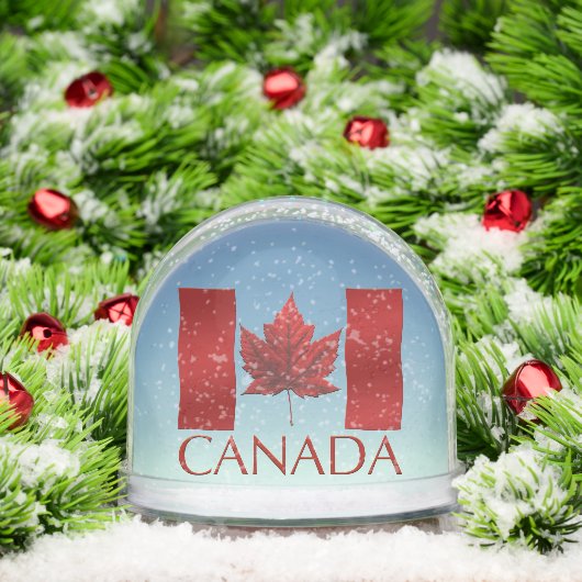 Canada Flag Snow Globe Custom Canada Snowglobe (Noël)