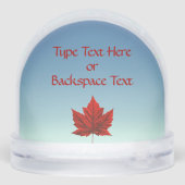 Canada Flag Snow Globe Custom Canada Snowglobe Sneeuwbol (Achterkant)