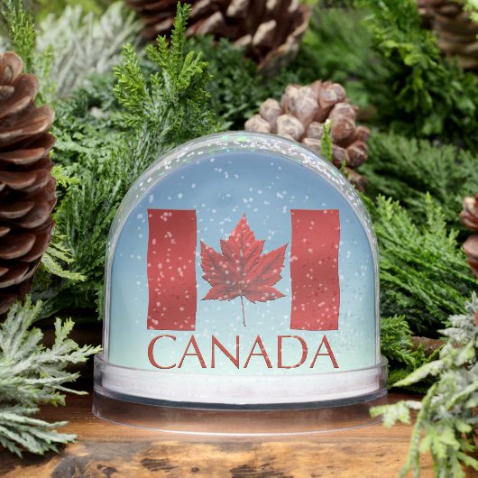 Canada Flag Snow Globe Custom Canada Snowglobe Sneeuwbol (Winter)