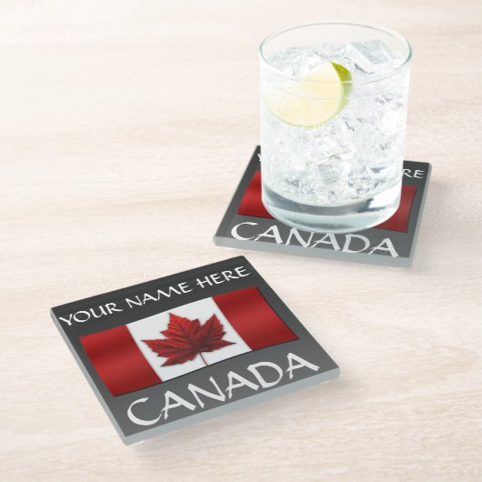 Canada Flag Souvenir Onderzetter Custom Canada Ond (Schuin)