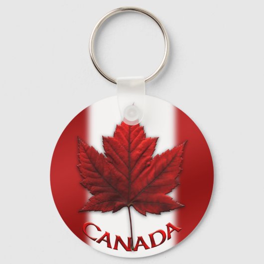 Canada Flag Souvenir Sleutelhanger en Canada Maple (Voorkant)