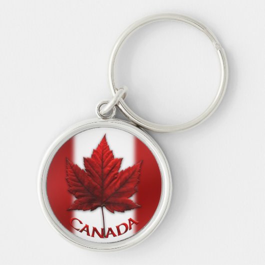 Canada Flag Souvenir Sleutelhanger en Canada Maple (Voorkant)