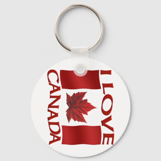 Canada Flag Souvenir Sleutelhanger en Canada Maple (Voorkant)