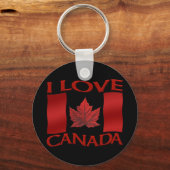Canada Flag Souvenir Sleutelhanger en Canada Maple (Voorkant)