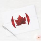 Canada Flag Stickers Rode Canadese vlag Stickers (Envelop)
