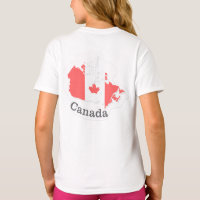 Canada Flag T-shirt – Flat Sticker Design