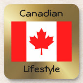 Canada Flag+Text Onderzetter (Voorkant)
