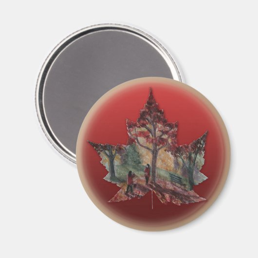 Canada Frigo Magnet Canada Maple Leaf Magnets (Recto/Verso)