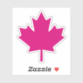 Canada Fuchsia Schets Stijlvol esdoornblad Sticker (Vel)