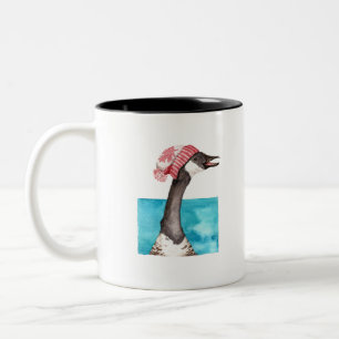 Canada Gans in een Toque Tweekleurige Koffiemok