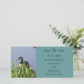 Canada Gans Schilderij Bruiloft Save The Date (Staand voorkant)