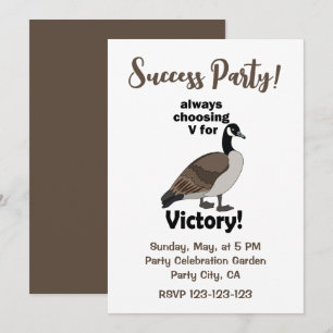 Canada Gans Vogel Kiezen Overwinning Succes Feestj Kaart