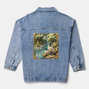 Canada Ganzen te midden van de Huilende Wilgen Denim Jacket
