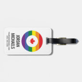 Canada Gay Pride Bagagelabel (Achterkant horizontaal)