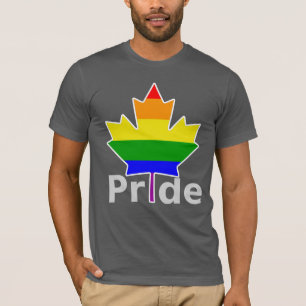 Canada Gay Pride Regenboogvlag Esdoornblad T-shirt