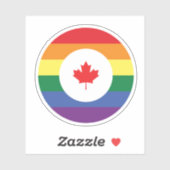 Canada Gay Pride Sticker (Vel)