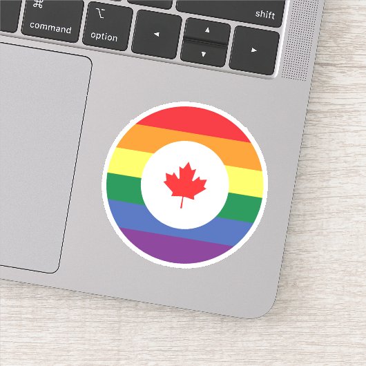 Canada Gay Pride Sticker (Detail)