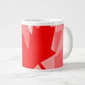 CANADA (Gelaagde stijl in Canadese rode Maple Leaf Extra Grote Mok (Voorkant rechts)