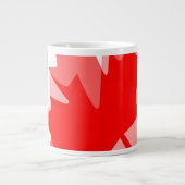 CANADA (Gelaagde stijl in Canadese rode Maple Leaf Extra Grote Mok (Voorkant)