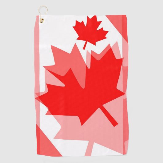 CANADA (Gelaagde stijl in Canadese rode Maple Leaf Golfhanddoek (Voorkant)
