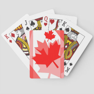CANADA (Gelaagde stijl in Canadese rode Maple Leaf Pokerkaarten